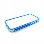 Wholesale iPhone 5 5S 2 in 1 Bumper  (White-Blue)